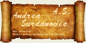 Andrea Surdanović vizit kartica